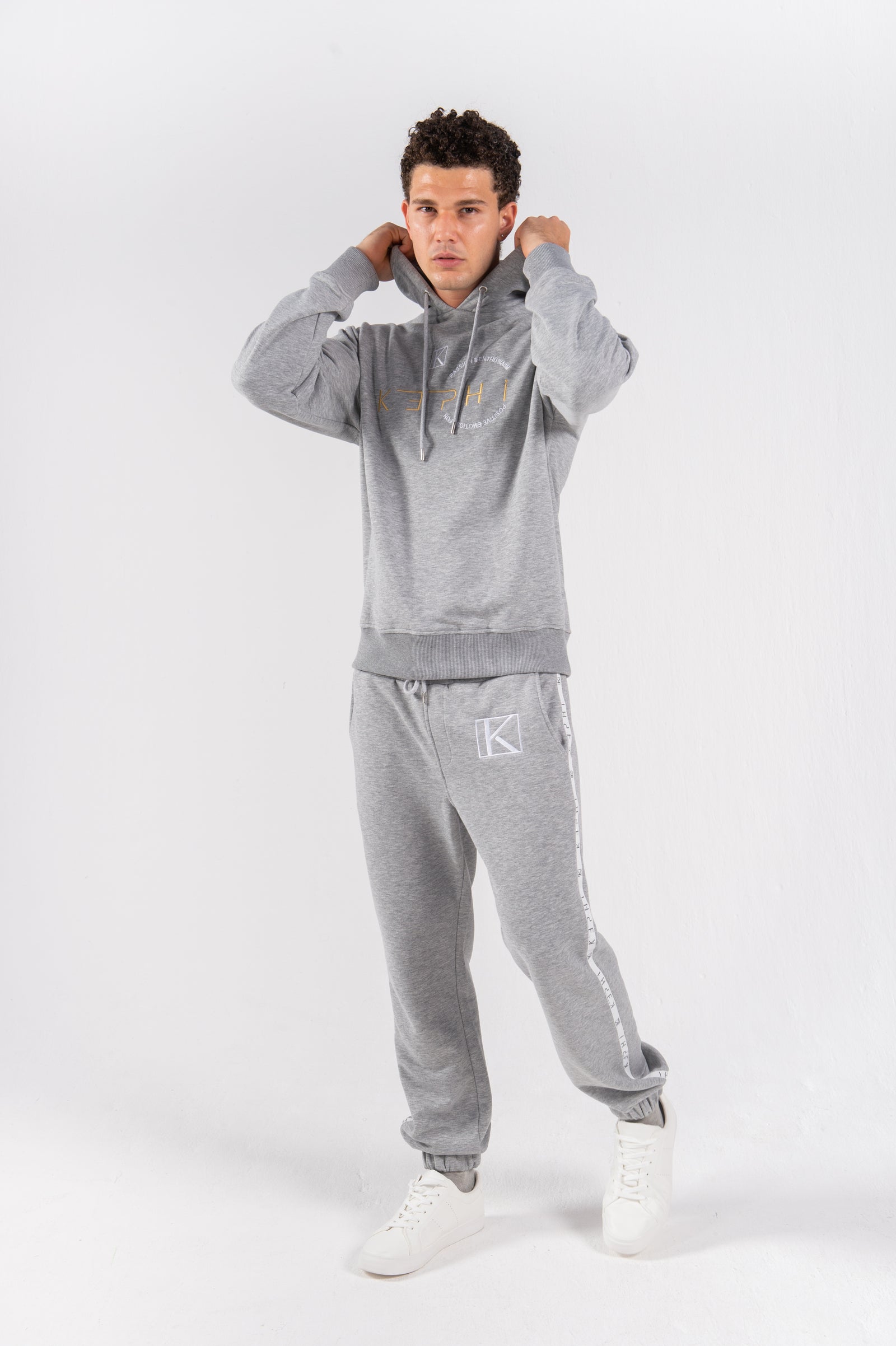 Gray cotton sweatpants sale